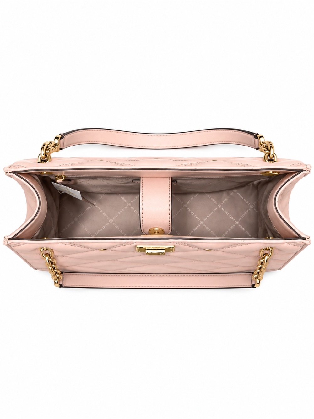 Michael Kors Pink Serena Leather Tote Large East West Powder Blush - Picture 9 of 11